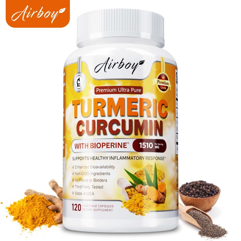 Turmeric Curcumin Capsule - ターメリック クルクミン カプセル - 消化と吸収を促進し、関節の健康をサポートし、可動性を向上させ、免疫力を高めます。