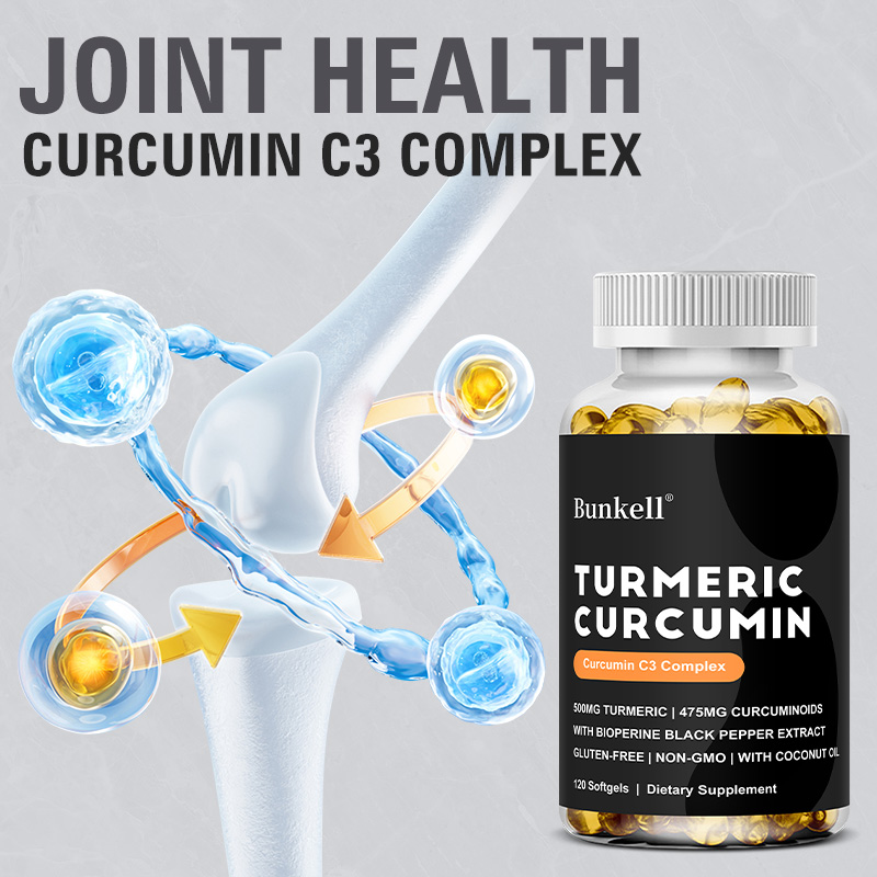 Turmeric Curcumin Capsule - 高品質のターメリッククルクミンカプセル、関節の健康をサポート、抗酸化物質、脳の認知機能と消化器の健康、栄養補助食品
