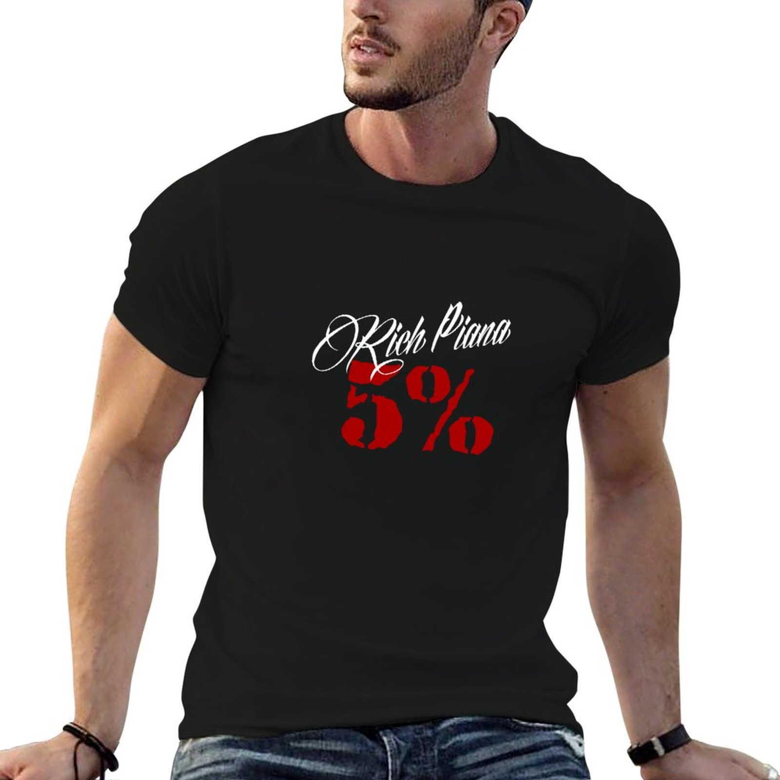 T Nutrition Fitness - リッチ・ピアナ 5 ニュートリション ボディビルダー クラシック Tシャツ