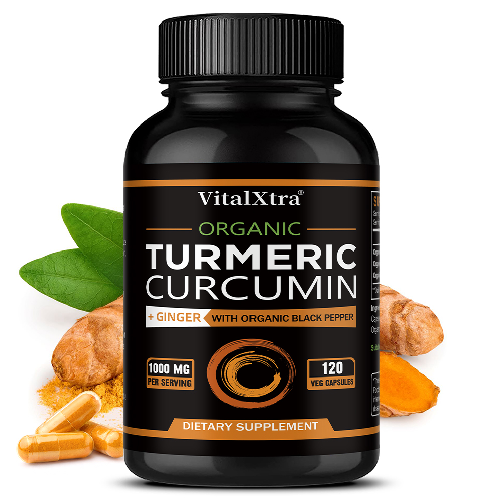 Turmeric Curcumin Capsule - ウコンクルクミン（黒胡椒＆生姜配合）、95％クルクミノイド、関節、脳、認知機能、消化器系、免疫サポート、抗酸化作用