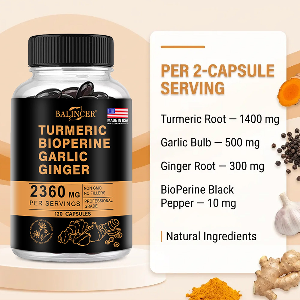 ターメリックジンジャーカプセル 2360mg クルクミン95 - Turmeric Curcumin Capsule のレビューと価格