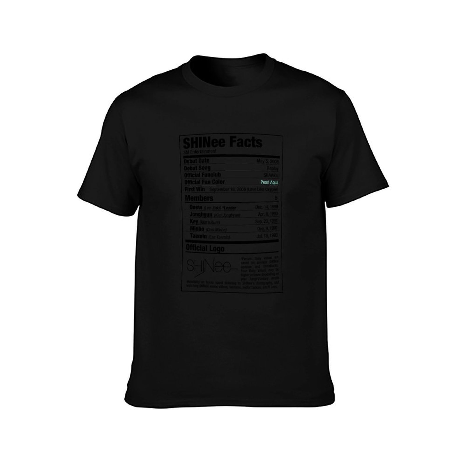 SHINee Kpop 栄養成分表示Tシャツ フィットネス  - T Nutrition Fitness のレビューと価格