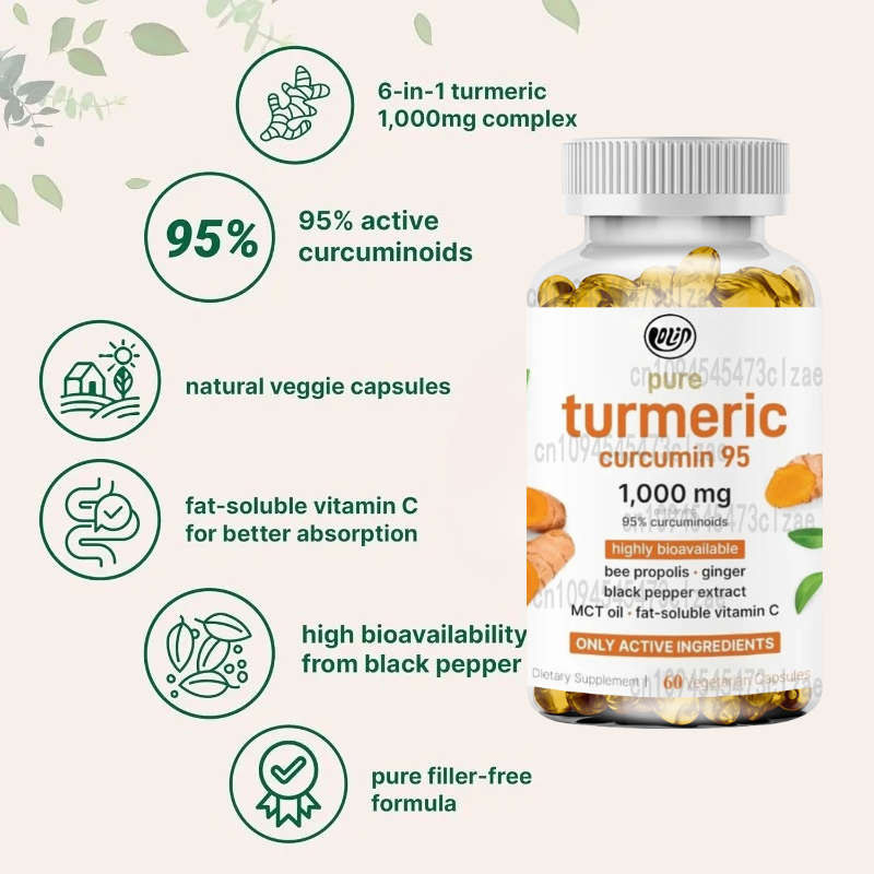 ターメリッククルクミンサプリメント 1000mg、クルクミノ - Turmeric Curcumin Capsule のレビューと価格