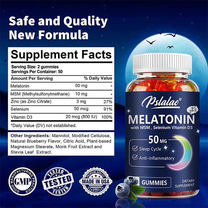 メラトニン グミ 50mg - 睡眠補助、睡眠の質の向上、深 - Melatonin Sleep Gummy のレビューと価格
