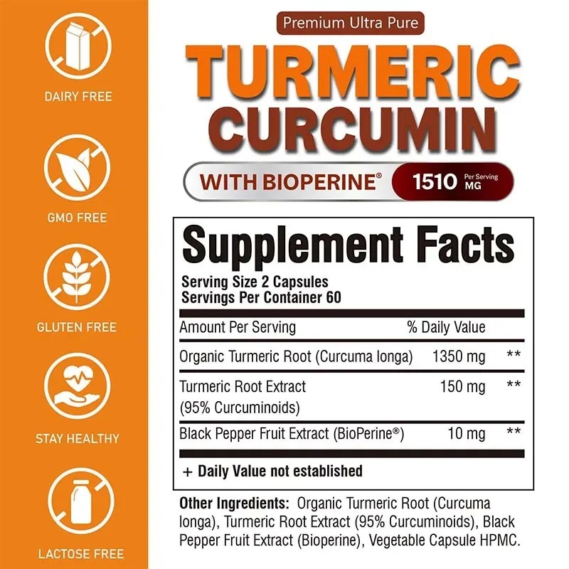 ターメリック クルクミン カプセル - 消化と吸収を促進し、 - Turmeric Curcumin Capsule のレビューと価格