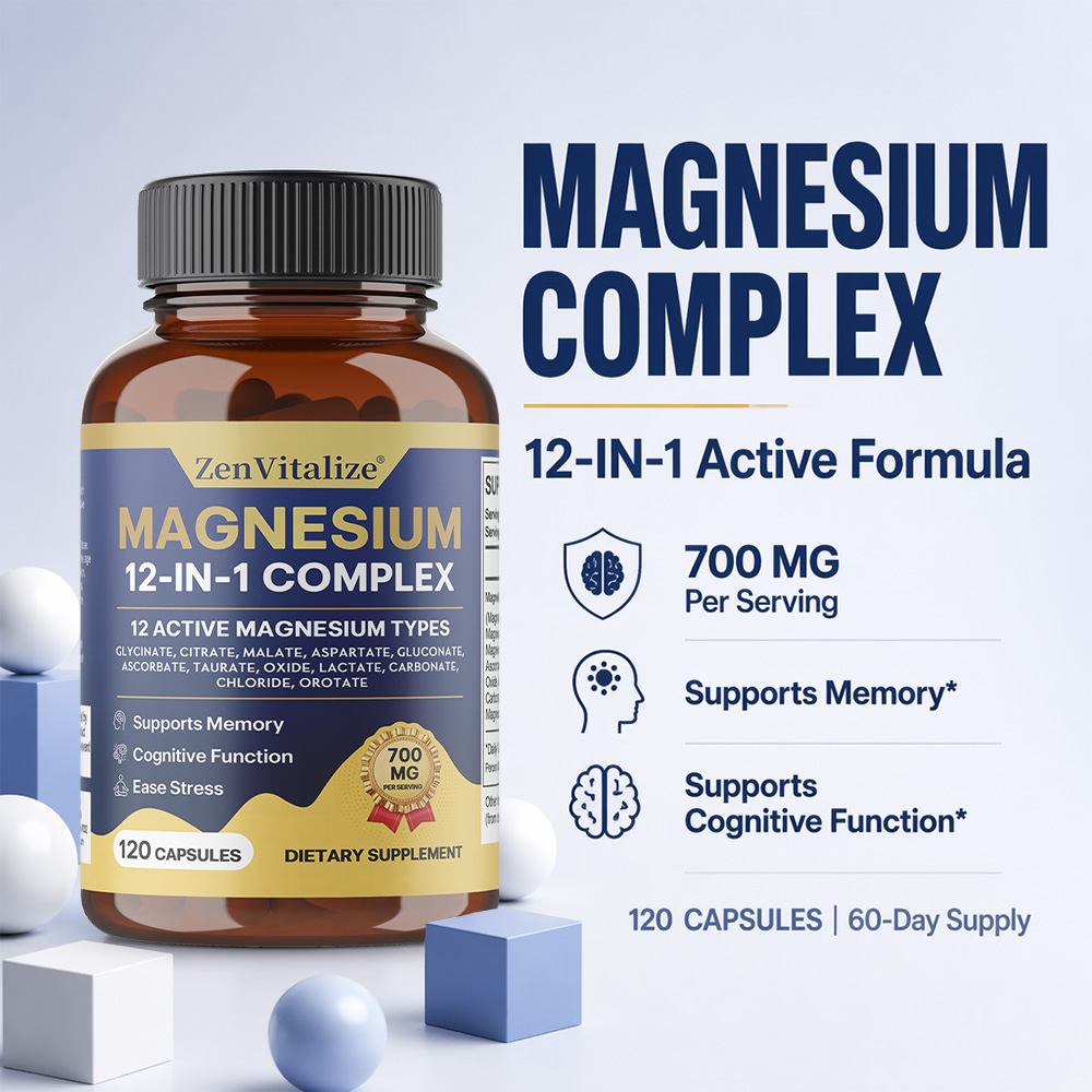 マグネシウム複合体 12 in 1 マグネシウムサプリメント - Magnesium Glycinate Capsule のレビューと価格