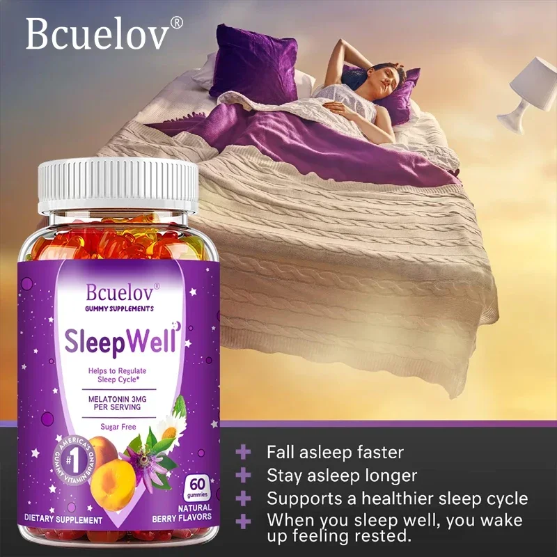 天然のメラトニングミ,3 mg,秋と自然,不眠症と戦い,免疫 - Melatonin Sleep Gummy のレビューと価格