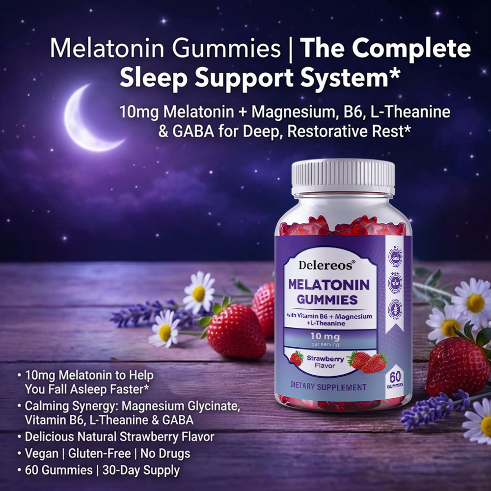 メラトニン グミ 10mg、天然睡眠補助剤、健康的な睡眠サイ - Melatonin Sleep Gummy のレビューと価格