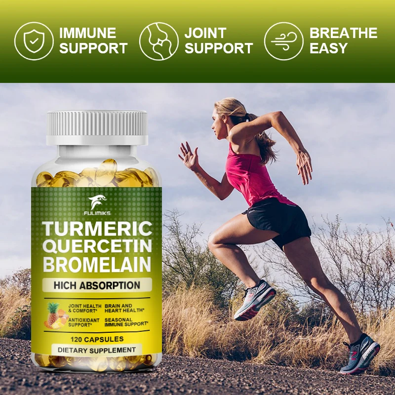 2つ買うと2つ無料！ ターメリック・ケルセチン・ブロメライン - Turmeric Curcumin Capsule のレビューと価格