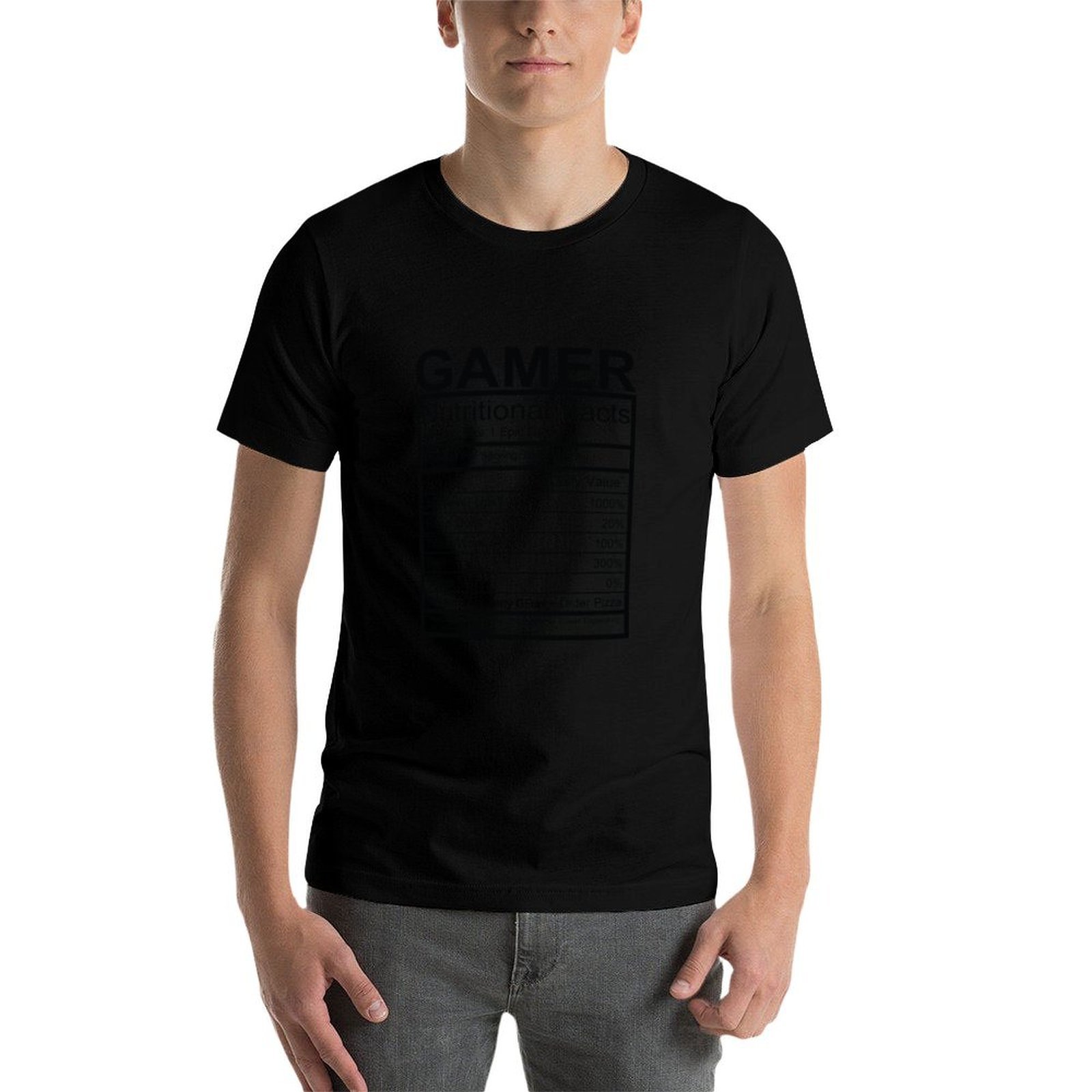 ゲーマー向け栄養成分表Tシャツ フィットネス速乾半袖トップス - T Nutrition Fitness のレビューと価格