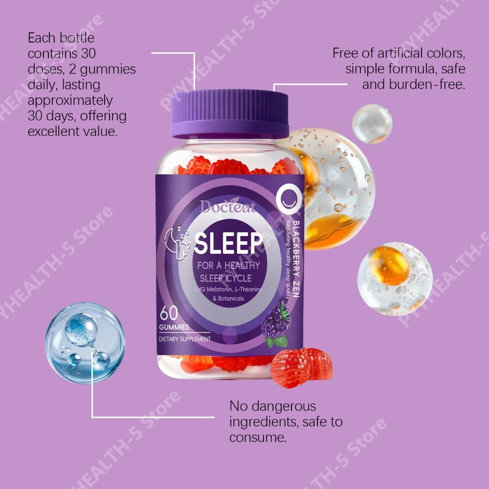 ドクテート スリープグミ 3mg メラトニン配合、L-テアニ - Melatonin Sleep Gummy のレビューと価格