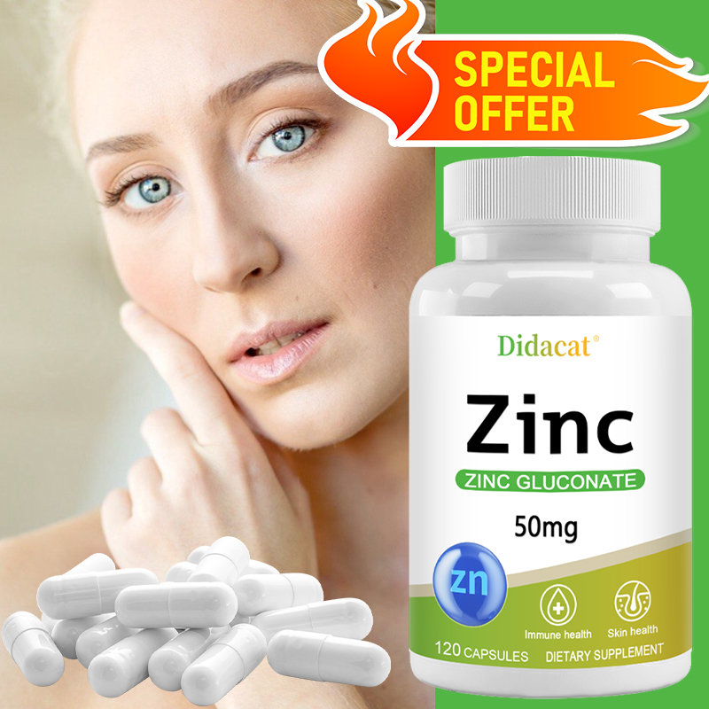 グルコン酸亜鉛カプセル 50MG、免疫、皮膚、心臓、抗酸化作 - Zinc Supplement 50Mg のレビューと価格
