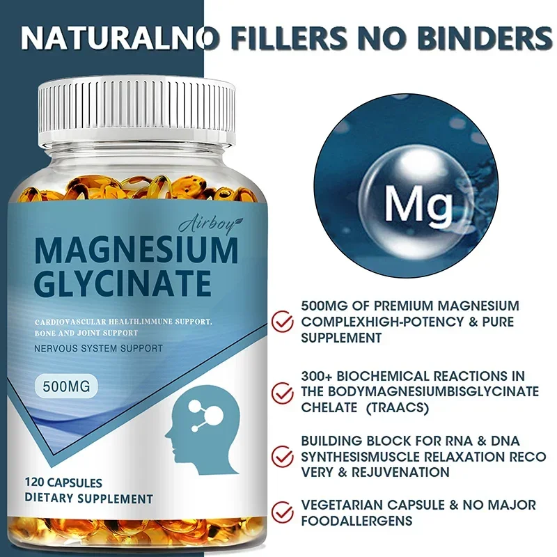 睡眠を改善し、神経をリラックスさせ、脳の健康を改善し、筋肉と - Magnesium Glycinate Capsule のレビューと価格