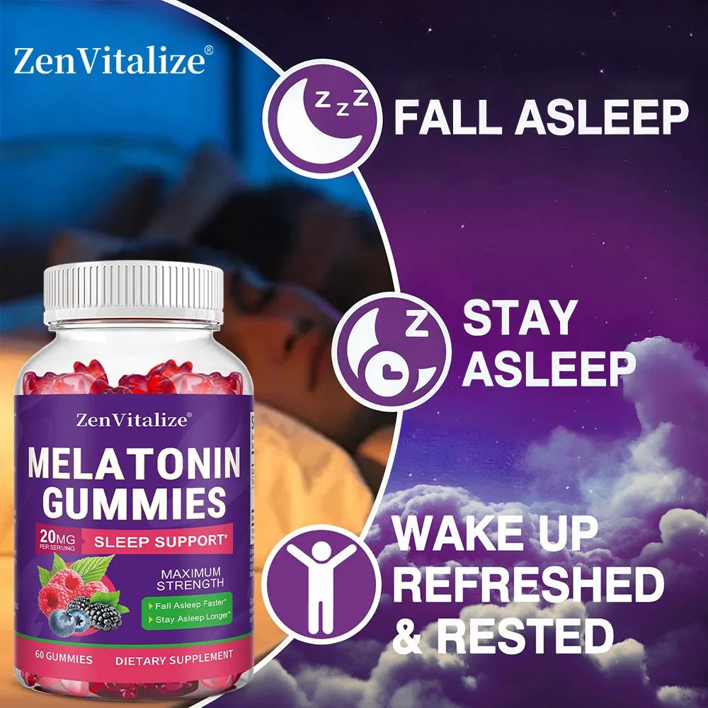大人用メラトニン グミは睡眠の質を高め、気分を改善し、睡眠リ - Melatonin Sleep Gummy のレビューと価格