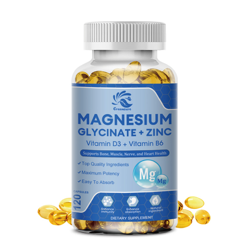 マグネシウムグリシン酸と亜鉛 500mg ミネラルサプリメン - Magnesium Glycinate Capsule のレビューと価格