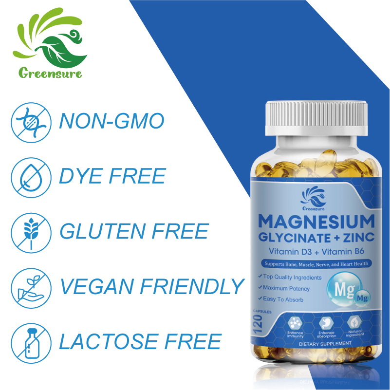 マグネシウムグリシン酸と亜鉛 500mg ミネラルサプリメン - Magnesium Glycinate Capsule のレビューと価格