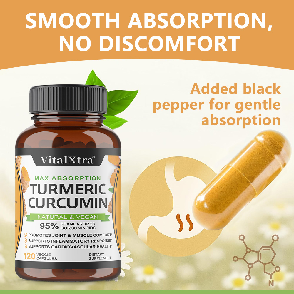 ターメリッククルクミンとブラックペッパー配合カプセル、吸収促 - Turmeric Curcumin Capsule のレビューと価格