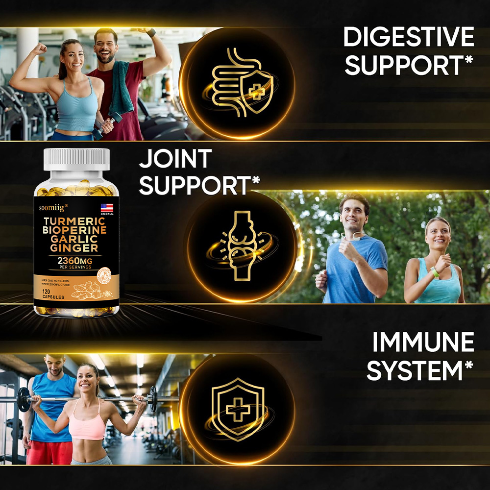 ターメリック・ジンジャー・サプリメント（ニンニク、クルクミン - Turmeric Curcumin Capsule のレビューと価格